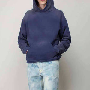 Pull pour garçons imprimé de logo personnalisé de haute qualité sweat à capuche délavé au soleil 100% coton lavé à l'acide solide vêtements d'hiver en vrac OEM - Product Image 1