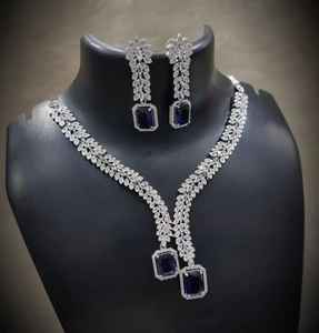 ชุดสร้อยคอเพชรประกายดาวแบบอเมริกันเครื่องประดับที่มีคุณภาพสูงสำหรับผู้หญิงเหมาะสำหรับงานปาร์ตี้และงานรื่นเริง - Product Image 6