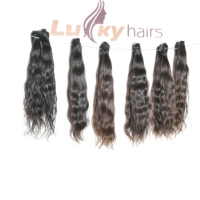 Mèches de cheveux naturels indiens Remy, ondulés, cuticules alignées, noir naturel, 100g, pour Lace Front