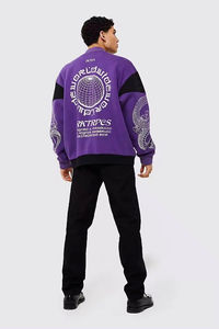 เสื้อแจ็กเก็ตสีดำสำหรับผู้ชายเสื้อขนสัตว์ปกตั้งโลโก้ด้านหน้าสไตล์ลำลองสำหรับฤดูหนาว - Product Image 4