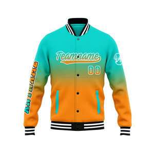 Custom Wool and Leather Varsity <b>Jacket</b> for High School Teams Classic Letterman Style with Front Embroidery Logo and Stand Collar - Product Image 2