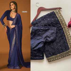 จอร์เจียเทียมดีไซน์แบบบอลลีวูดกับซารีงานปักผ้าลายสำหรับผู้หญิงผู้ผลิตแฟชั่นและผู้จัดจำหน่ายจาก Surat - Product Image 2