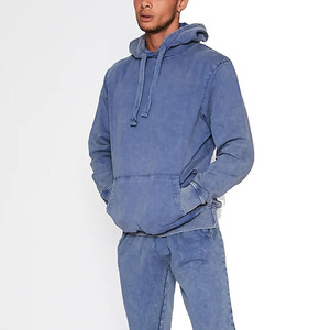 Ropa de calle de calidad premium Sudadera con capucha de lavado ácido Peso pesado French Terry Distressed Vintage Tallas grandes MOQ bajo Más vendidos ODM - Product Image 3