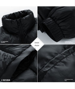 Veste matelassée de haute qualité OEM pour homme, col roulé, 100% nylon, streetwear d'hiver, coupe-vent et chaude - Product Image 3