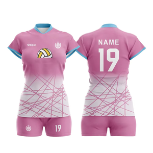 Uniforme de Voleibol de Entrenamiento Sublimado, Transpirable y que Absorbe la Humedad, 100% Poliéster, Económico, para Adultos Unisex - Product Image 2