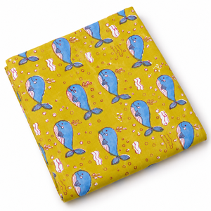 Tela de Algodón Ligera Hecha a Mano, con Diseño Floral, 90 GSM, para Bebés y Textiles del Hogar - Product Image 1