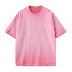 T-shirt unisexe Hip Hop 250 g/m² en coton épais, style streetwear, 100 % coton, coupe oversize, effet délavé vintage - Product Image 2