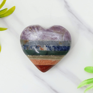 Vente en gros de pierres précieuses en quartz, cristal naturel poli, croissance du cœur gonflé, pierre Reiki à sept chakras, décoration d'intérieur style amour Feng Shui - Product Image 2