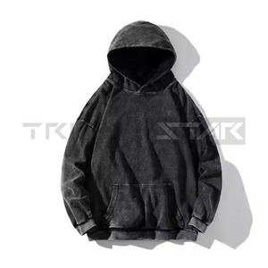 Hombres Retro Europeo Americano Primavera Otoño Personalizado Impreso 100% Algodón Sudaderas con capucha Sudaderas Instagram Marca de moda Lavado Do - Product Image 2