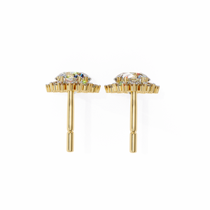 18K Gold Unique Earring with Lab-Grown Diamond Premium Diamond Earrings - Product Image 4