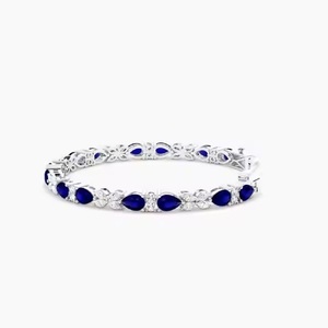 14K Round Cut Diamond Bracelet Moissanite Lab Created Solid Gold Jewelry for Birthday Gift - Product Image 2