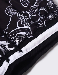 Short en maille personnalisé OEM pour hommes Impression par sublimation en maille Paisley pour l'été avec marque privée Bandana pour le basket-ball pour hommes - Product Image 4