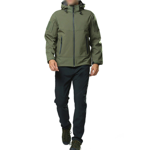 Chaqueta de lana personalizada cortavientos Softshell táctico al aire libre chaqueta de lana impermeable para hombre pesca senderismo chaqueta de lana para hombre - Product Image 2
