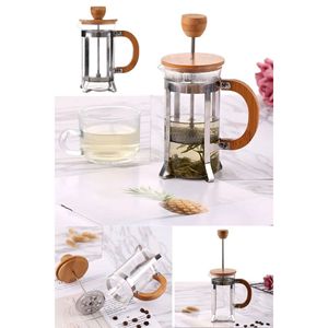 Cafetière à piston en bois portable de haute qualité, pressée à la main, pour la maison, le bureau, le camping et les fêtes. - Product Image 4