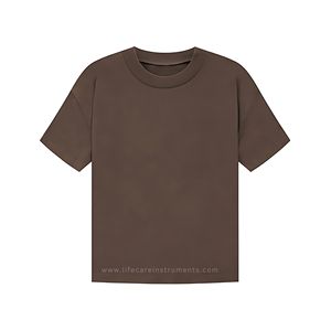 T-shirt unisexe en coton épais de haute qualité personnalisé col rond côtelé surdimensionné grande taille en vrac en gros pour les hommes - Product Image 4