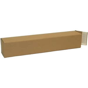 Single-Wall Corrugated <b>Cardboard</b> <b>Box</b> with Quattropack Closure 108x108x610mm A1 Q.1.20 B Brown Pack of 50 - Product Image 1