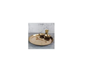 Standard cuivre métal dîner bronze thali ensemble pour la maison mariage salle à manger décoratif fait main conception fabriqué en Inde - Product Image 5