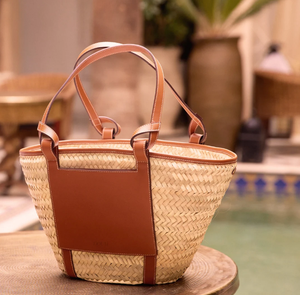 Panier en paille de qualité supérieure, sac naturel, sac de plage, sac fait main - Product Image 1