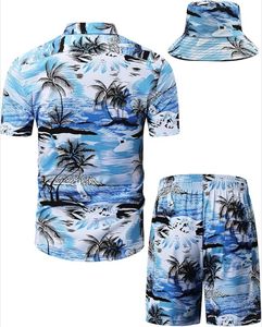 Custom <b>Men's</b> Summer 2-Piece Hawaiian Shirt and Shorts Set Floral Print with <b>Bucket</b> <b>Hat</b> Breathable Co-ord <b>for</b> Beachwear Events - Product Image 6