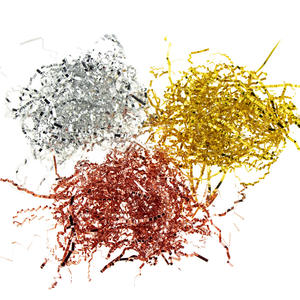 Low Quantity Sustainable Recyclable Eco Friendly Shredded Mail Crinkle-cut Crinkle <strong>Crepe</strong> Material Shinny Shred <strong>Paper</strong> - Product Image 1