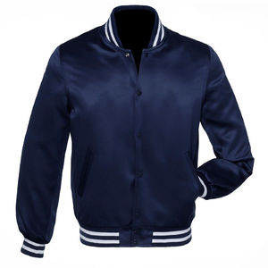 Chaquetas Varsity de Satén para Hombre de Alta Calidad, Diseño Personalizado, Impermeables, Estilo Bomber, Cuello Alto, Finas, para Invierno, al por Mayor - Product Image 6