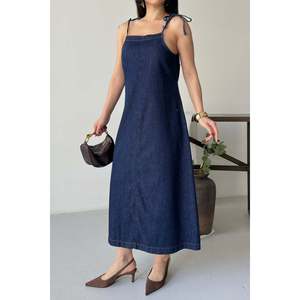 Robe décontractée à bretelles 3085 - Style Slap Bleu marine - Product Image 4