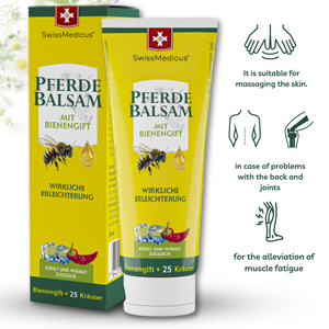 SwissMedicus 75ml Pferdebalsam Crema para Alivio del Dolor Bálsamo Herbal Único con 25 Hierbas Veneno de Abeja Producto de Belleza y Cuidado Personal - Product Image 3