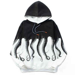 เสื้อฮู้ดพิมพ์ลายสกรีนสำหรับผู้ชายเสื้อมีฮู้ด100% ผ้าฟลีซผ้าฝ้ายโอเวอร์ไซส์และไหล่ตกโลโก้ที่กำหนดเอง - Product Image 4