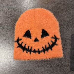 2025 Custom With Logo Beanies All Over Print Designer Unisex Acrylic High Quality Furry Knit Jacquard Mohair Beanie Hats - Product Image 5