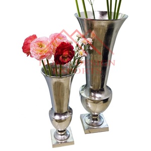 Vase en métal en aluminium finition nickel - Product Image 2