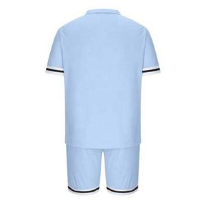Conjunto de chándal de talla grande para hombre de verano 2025, camiseta con logotipo personalizado, pantalones cortos, pantalones transpirables con etiqueta privada, patrón sólido - Product Image 6