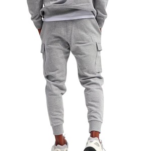 Pantalon de survêtement de luxe pour hommes en coton gris de haute qualité Service OEM personnalisé Nouveau style de pantalons pour hommes en polaire légère à l'avant - Product Image 4