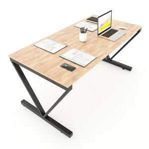 Table de conférence en bois en forme de V à 2 pieds en métal, design minimaliste SFVC009, matériaux de haute qualité, stable, 6 places - Product Image 3