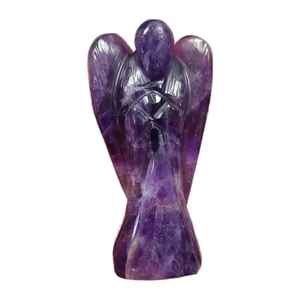 Figuras de Ángel de amatista Feng Shui talladas a mano de 2 pulgadas, piedras preciosas de cristal Natural, piedra curativa, amor de bolsillo - Product Image 4