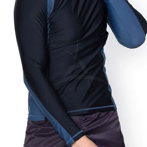 Chemises de compression pour hommes à manches longues, séchage rapide, respirantes, protection UV, motif uni, coupe régulière, écologiques - Product Image 5