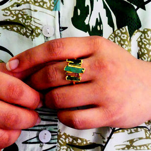 แหวนแต่งงานสุภาพสตรีเงินแท้แบบ925สไตล์คลาสสิกไม่สมมาตรใส่ได้ทุกวันอัญมณีทัวร์มาลีนทันสมัย - Product Image 6