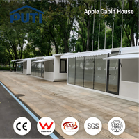 Cabane préfabriquée modulaire Festive Apple Cabin de 26 m² avec cuisine, prête pour hôtel et complexe hôtelier