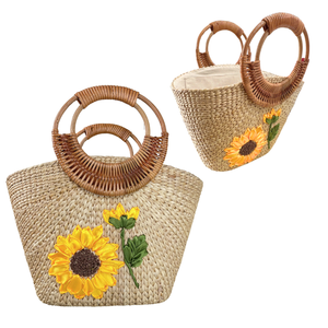 Espacioso BOLSO DE MANO DE JACINTO DE AGUA Ideal para llevar todos tus esenciales - Product Image 1