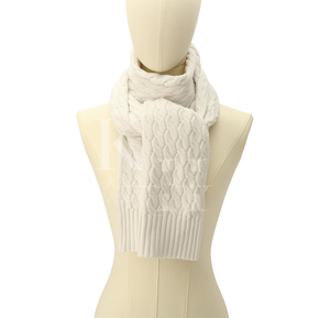 Bufanda de lana de punto para mujer con estilo, envoltura de invierno de mezcla de lana suave para oficina y uso informal, bufanda larga de moda para clima frío - Product Image 3