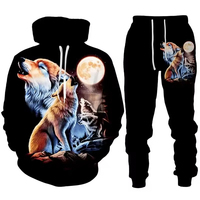 Conjunto Deportivo Estampado en Serigrafía para Hombre y Mujer, Sudadera con Capucha y Pantalones, 2 Piezas, Invierno, 100% Algodón, Felpa Transpirable, Estilo Hip Hop Urbano, OEM