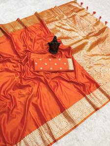 Saris en coton Sungudi avec une magnifique bordure en zari, imprimé à carreaux, décontracté et pour les fêtes, pur coton provenant d'un fabricant indien - Product Image 4