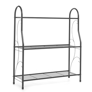 Soporte para maceta de flores para interiores y exteriores de gran capacidad, estante decorativo para plantas para el hogar, jardín, Patio, balcón, patio (negro) - Product Image 1