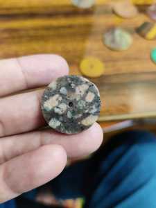 Malachite verte naturelle, cadran plat, 40 mm, qualité excellente, pierre précieuse en vrac, fabrication de bijoux, accessoires de montre, perçage gratuit, K Gems - Product Image 5