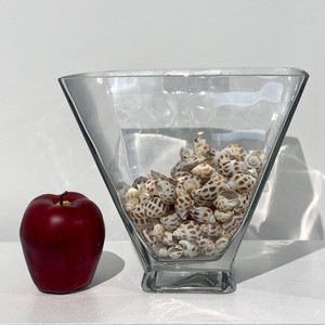 VTB8808 - Inverted Pyramid Taper Down Block <b>Vase</b> - 8" - Product Image 3