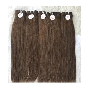 Extensions de cheveux lisses et colorés, qualité supérieure 100%, cuticule alignée #4, vente en gros, liste de prix, vendeur indien - Product Image 1
