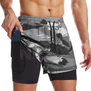 <b>Mens</b> Sublimation <b>Camo</b> Print BJJ MMA Grappling <b>Shorts</b> No Gi Double Layer Training Fight Wear Durable Lightweight OEM Wholesale - Product Image 1