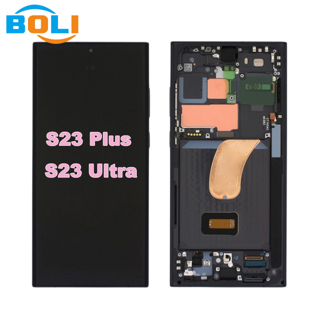 For Samsung S23Ultra Screen Assembly With Frame S918 Curved 5G LCD AMOLED Display for samsung S23ultra Original Lcd Touch Screen