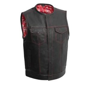 <b>Men's</b> Latest Design <b>Slim</b> Fit Leather <b>Vest</b> Casual Winter Fashion Wear with Fur Lining Breathable Biikers <b>Vest</b> - Product Image 2