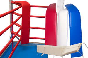 Accesorios de anillo de boxeo personalizados profesionales de alta calidad Material de cuero artificial Almohadilla de esquina colorida con logotipo - Product Image 5