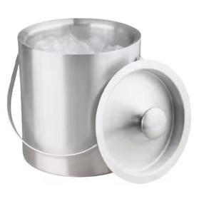 Cubo de hielo redondo de acero inoxidable con capacidad personalizada, ideal para bares, bodas y fiestas, uso de enfriamiento de vino - Product Image 1